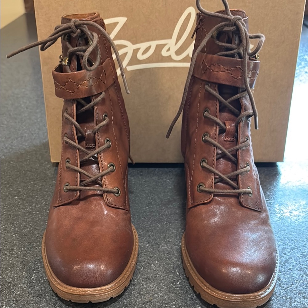 Brown Leather Ankle Boots